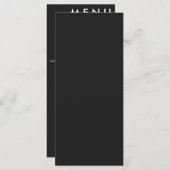 Élégant menu Mariage classique (Devant / Derrière)