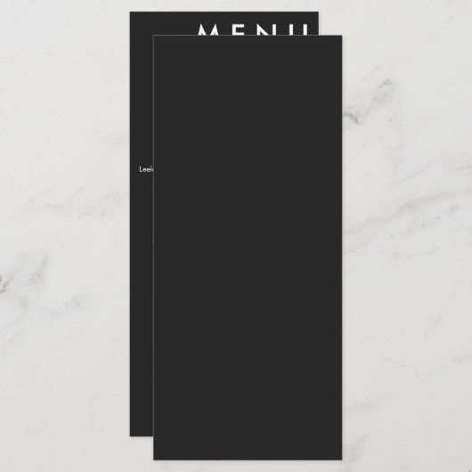 Élégant menu Mariage classique (Devant / Derrière)