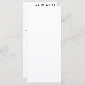 Élégant menu Mariage classique (Devant / Derrière)