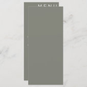 Élégant menu Mariage classique (Devant / Derrière)