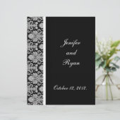 élégant menu mariage damassé (Debout devant)