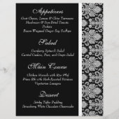 élégant menu mariage damassé (Dos)