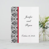 élégant menu mariage damassé (Debout devant)