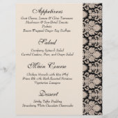 élégant menu mariage damassé (Dos)