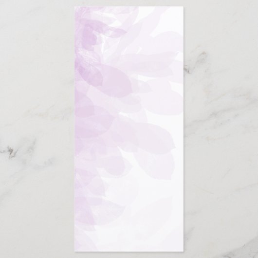 Élégant menu Mariage d'aquarelle violet (Dos)