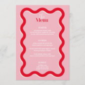 Élégant Menu Mariage de 5x7" Cartes de menu plat (Devant)