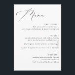 Élégant menu Mariage de calligraphie Vintage<br><div class="desc">Elégant Menu de Mariage Vintage : Ce menu de mariage de calligraphie vintage propose des calligraphies et des polices élégantes.</div>