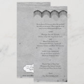 Élégant menu Mariage de dentelle gothique (Devant / Derrière)