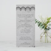 Élégant menu Mariage de dentelle gothique (Debout devant)