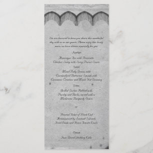 Élégant menu Mariage de dentelle gothique