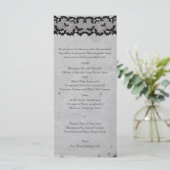 Élégant menu Mariage de dentelle gothique (Debout devant)