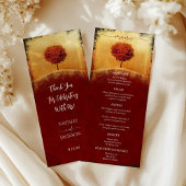 Élégant menu Mariage de l'arbre d'automne