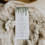 Élégant menu Mariage de Noël<br><div class="desc">Il s'agit d'un élégant modèle de menu avec une belle aquarelle à feuillage persistant goutte. Toutes les formulations et les polices sont modifiables sur ce panneau rustique aquarelle vert. Les seules couleurs qui ne sont pas modifiables sont les couleurs de la goutte d'aquarelle // Pour les designs correspondants, recherchez À...</div>