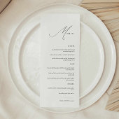 Élégant menu Mariage de script moderne