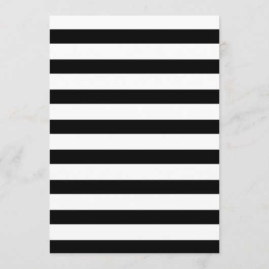 Élégant menu Mariage de script noir et blanc (Dos)