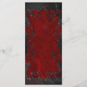 Élégant menu Mariage d'halloween gothique (Dos)