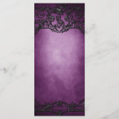 Élégant menu Mariage d'halloween gothique (Dos)