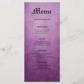Élégant menu Mariage d'halloween gothique (Devant)