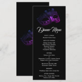 Elégant menu Mariage du soir (Devant / Derrière)