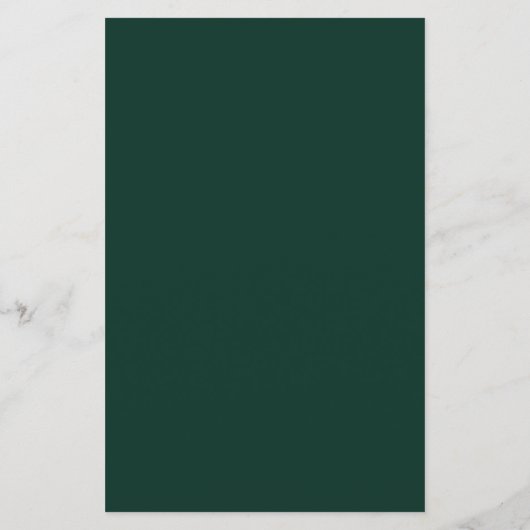 Élégant menu Mariage Emerald Green Leaf moderne (Dos)