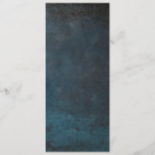 Elégant menu Mariage en marbre bleu (Dos)