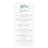 Élégant menu Mariage Eucalyptus (Devant)