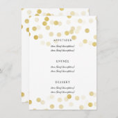 Elégant Menu Mariage Faux Gold Foil Parties scinti (Devant / Derrière)
