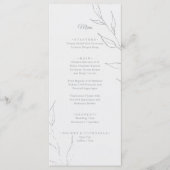 Élégant menu Mariage Floral (Devant)