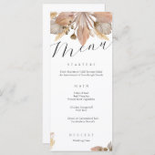Elégant menu Mariage Floral Automne (Devant / Derrière)