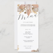 Elégant menu Mariage Floral Automne (Devant)