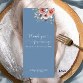 Élégant menu Mariage floral Blissful