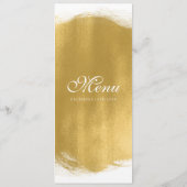 Elégant Menu Mariage Gold Peinture Look (Dos)