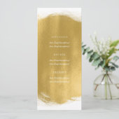 Elégant Menu Mariage Gold Peinture Look (Debout devant)