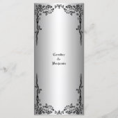 Élégant menu Mariage Halloween (Dos)