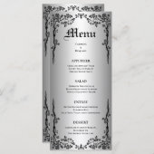 Élégant menu Mariage Halloween (Devant / Derrière)