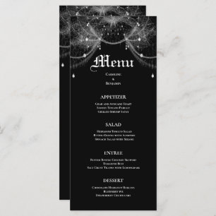 Élégant menu Mariage Halloween