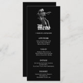 Élégant menu Mariage Halloween (Devant / Derrière)