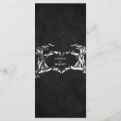 Élégant menu Mariage Halloween (Dos)