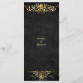 Élégant menu Mariage Halloween (Dos)