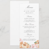 Élégant menu Mariage Mason Jar (Devant / Derrière)