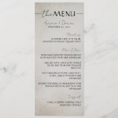 Élégant menu Mariage minimal de typographie (Devant)