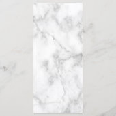 Élégant menu Mariage moderne en marbre (Dos)