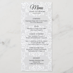 Élégant menu Mariage photo traditionnel