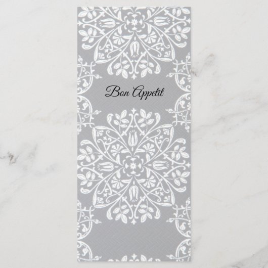 Élégant menu Mariage photo traditionnel (Dos)