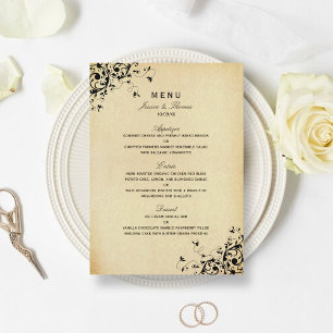 Élégant menu Mariage pour perles d'antiquité