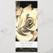 Élégant menu Mariage Rose (Dos)