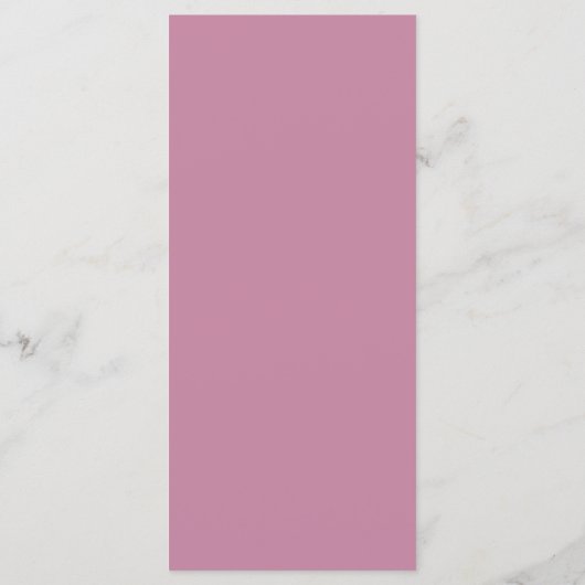 Élégant menu Mariage rose monogramme (Dos)