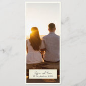 Elégant menu Mariage rustique avec photo (Devant)