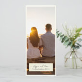 Elégant menu Mariage rustique avec photo (Debout devant)