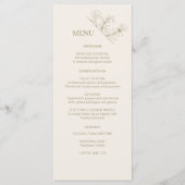 Elégant menu Mariage vert de mousse de fleurs (Devant)